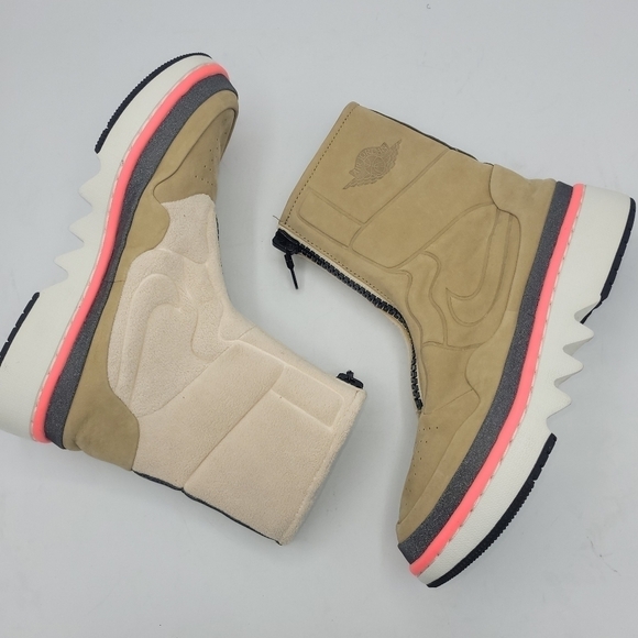 Air Jordan Nike 1 Retro Jester XX Utility Pack In Tan Pink Suede Boots Size 6.5 - Picture 7 of 16